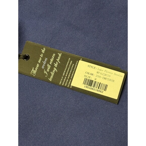 Men's Size Medium Greyson Golf Blue Long Sleeve Lake Fleece Hoodie Jacket - Picture 7 of 7